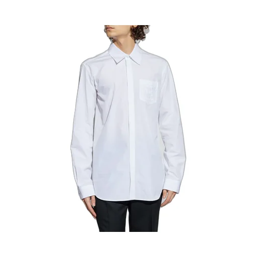Logo Embroidered Cotton Shirt