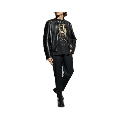 T-Shirt With Layered Chain Print