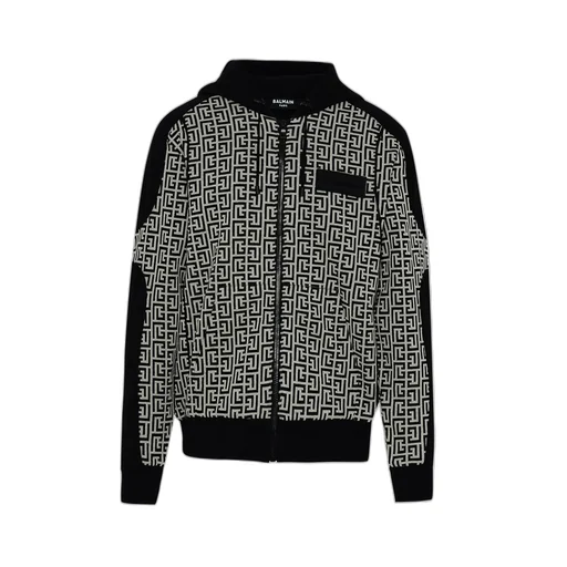 Logo Print Zip-Up Hoodie