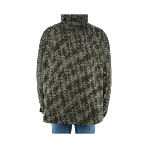 Hooded Jacket With All-Over Monogram Print