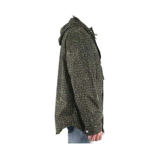 Hooded Jacket With All-Over Monogram Print