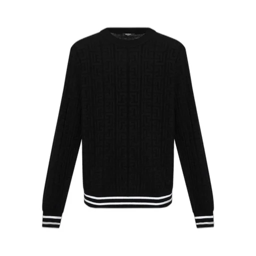 Sweater With All-Over Monogram