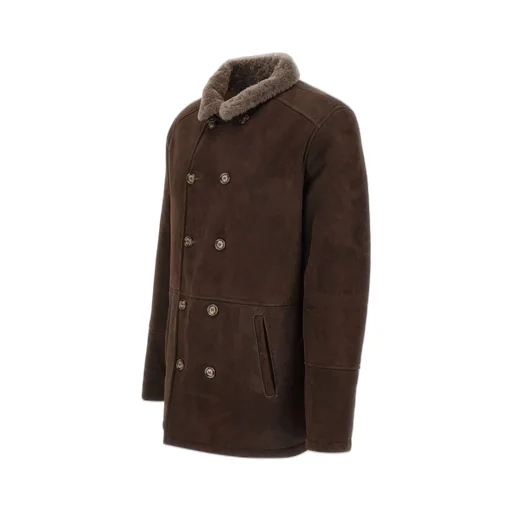 Shearling Lined Double Breasted Jacket