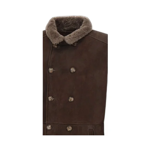 Shearling Lined Double Breasted Jacket