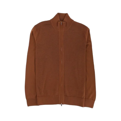 Zip-Up Knit Cardigan