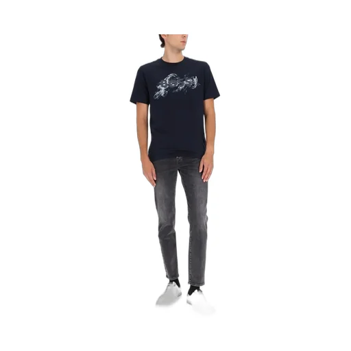 T-Shirt With Abstract Logo Print