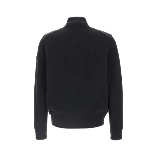 Quilted Bomber Jacket With Knit Sleeves