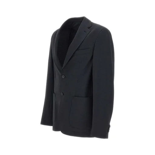 Textured Single-Breasted Jacket