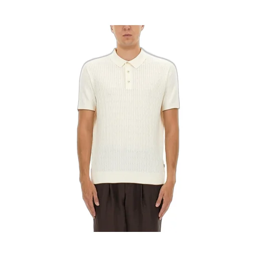 Cable Knit Polo Shirt