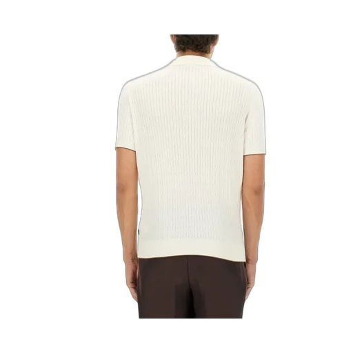 Cable Knit Polo Shirt