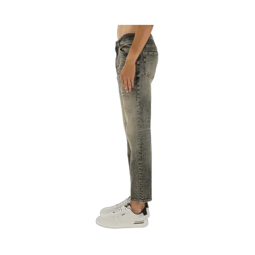 Distressed Straight-Leg Jeans