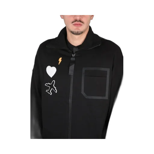 Zip-Up Track Jacket With Patches