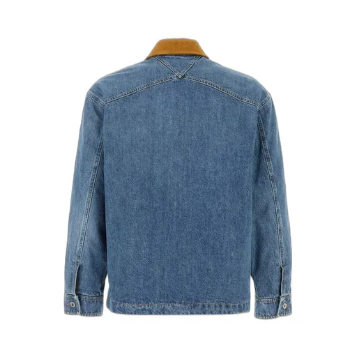 Denim Jacket With Corduroy Collar