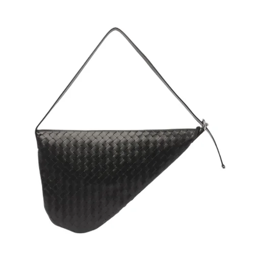 Triangular Woven Shoulder Bag