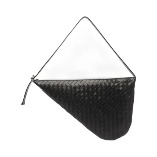 Triangular Woven Shoulder Bag