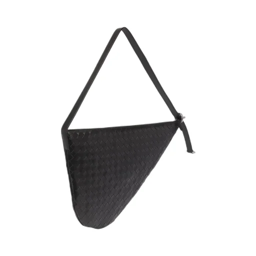 Triangular Woven Shoulder Bag