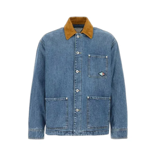 Denim Jacket With Corduroy Collar