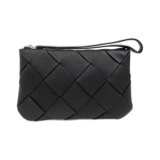 Woven Leather Clutch