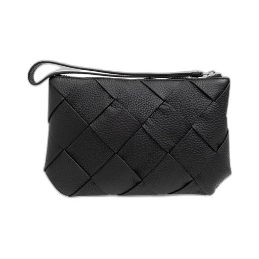 Woven Leather Clutch