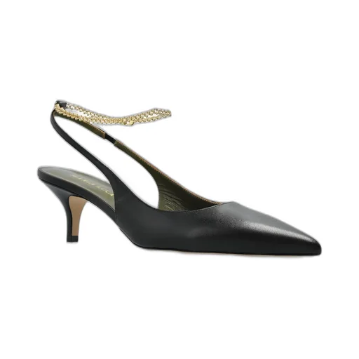 Slingback Pumps With Crystal Ankle Strap
