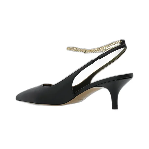 Slingback Pumps With Crystal Ankle Strap