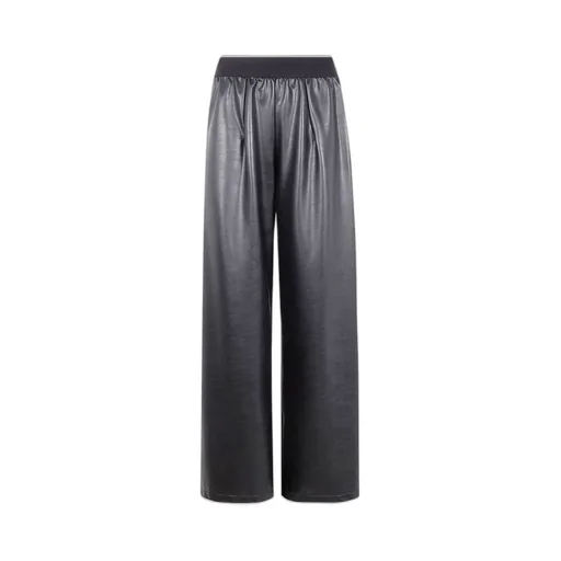 Wide-Leg Faux Leather Pants
