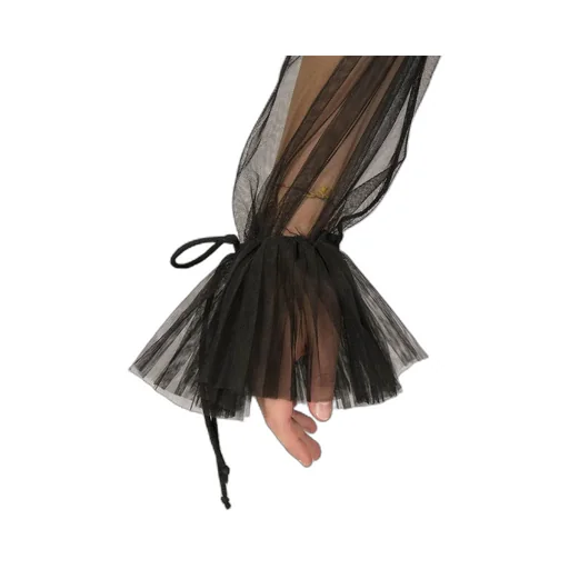 Sheer V-Neck Blouse With Sequin Embellishment