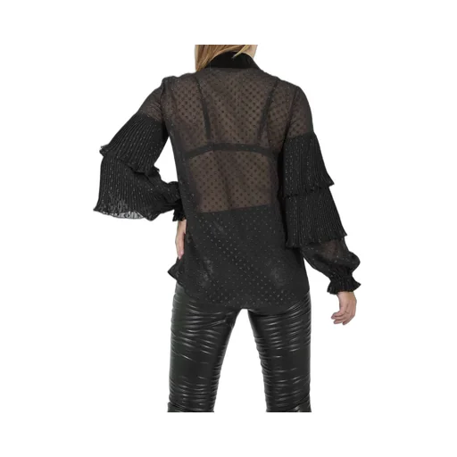 Sheer Ruffle Blouse