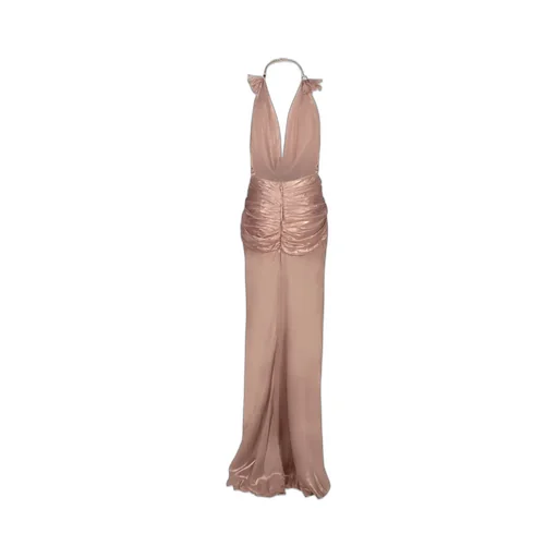 Halterneck Cowl Neck Gown