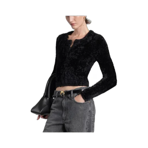Fuzzy Cropped Cardigan