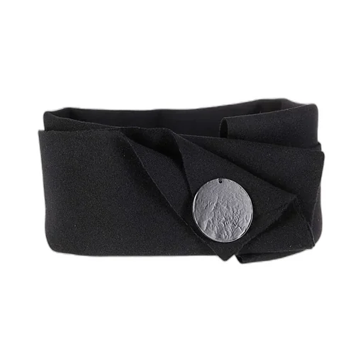 Wide Cuff Bracelet With Pendant
