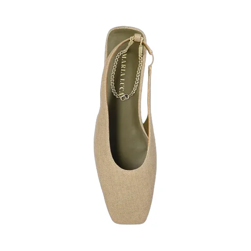 Square Toe Slingback Flats
