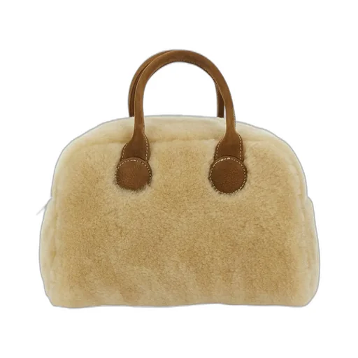Shearling Bowling Bag