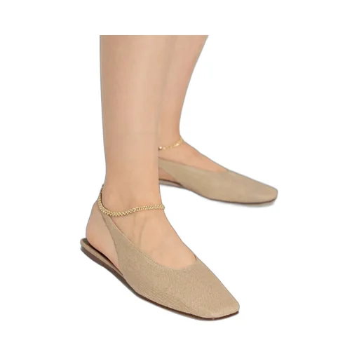 Square Toe Slingback Flats