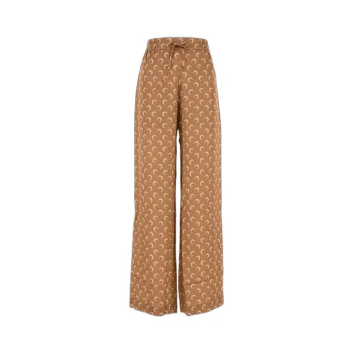 Logo Print Wide Leg Trousers