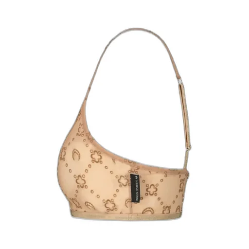 Logo Print Mesh Bralette