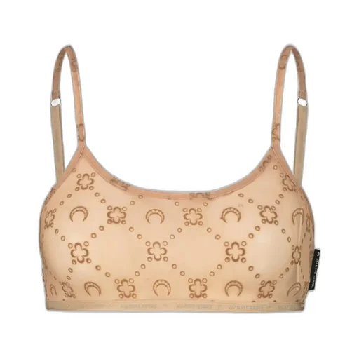 Logo Print Mesh Bralette