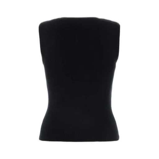 Logo Print Ribbed Tank Top