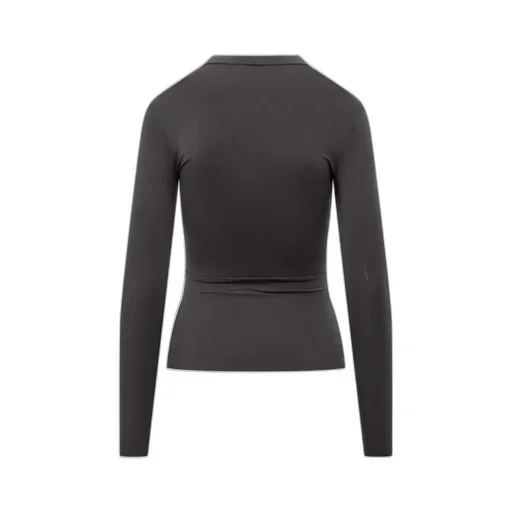 Logo Mock Neck Long Sleeve Top