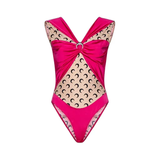 Crescent Moon Print Bodysuit