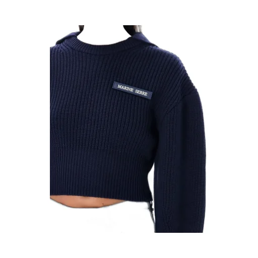 Cropped Ribbed Knit Sweater