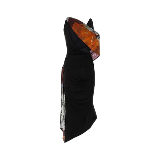 One-Shoulder Draped Dress