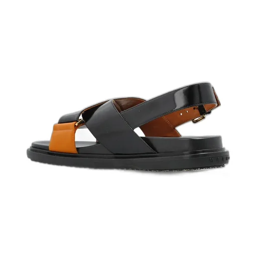 Two-Tone Leather Sandals