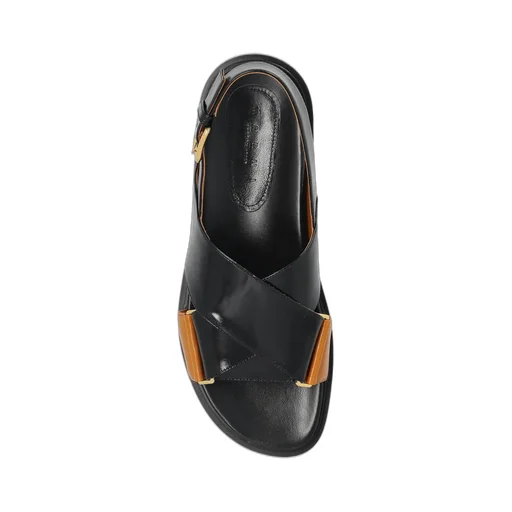 Two-Tone Leather Sandals