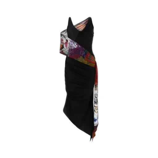 One-Shoulder Draped Dress