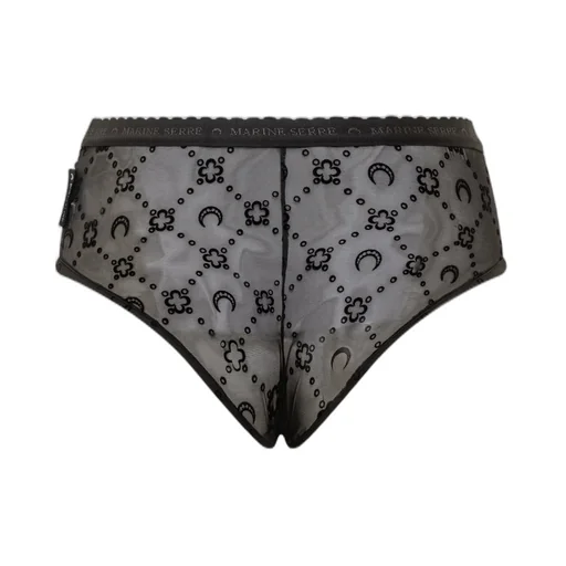 High-Waisted Briefs With All-Over Moonogram Print