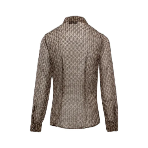 Geometric Print Silk Shirt