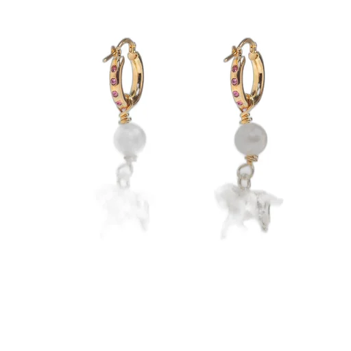 Horse Charm Hoop Earrings
