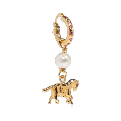 Horse Charm Hoop Earrings