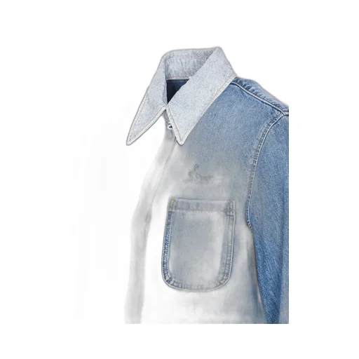 Denim Shirt With Embroidered Motifs